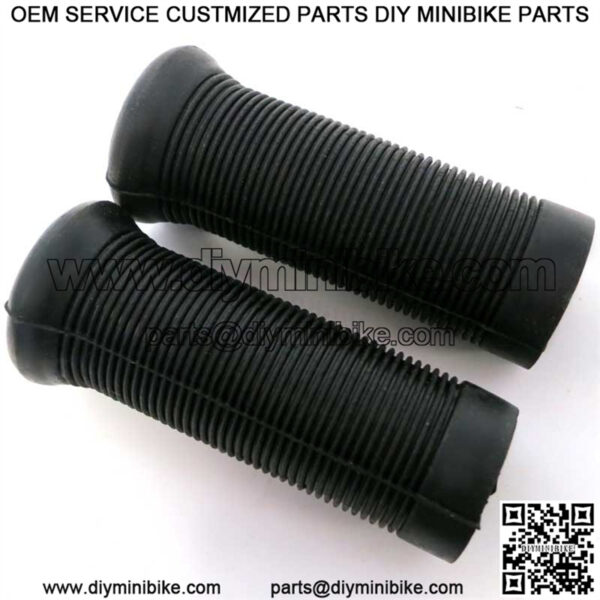 1" Black Ribbed Foot Peg Covers (PAIR)