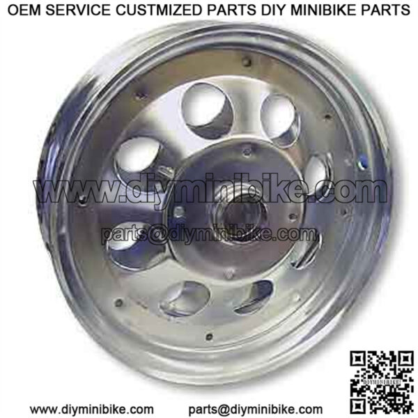 10" Steel Wheel, Chrome Plated Less Bearings