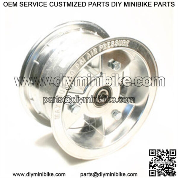 6" Aluminum Wheel, 3-1/2" wide, 5/8" ID Bearing