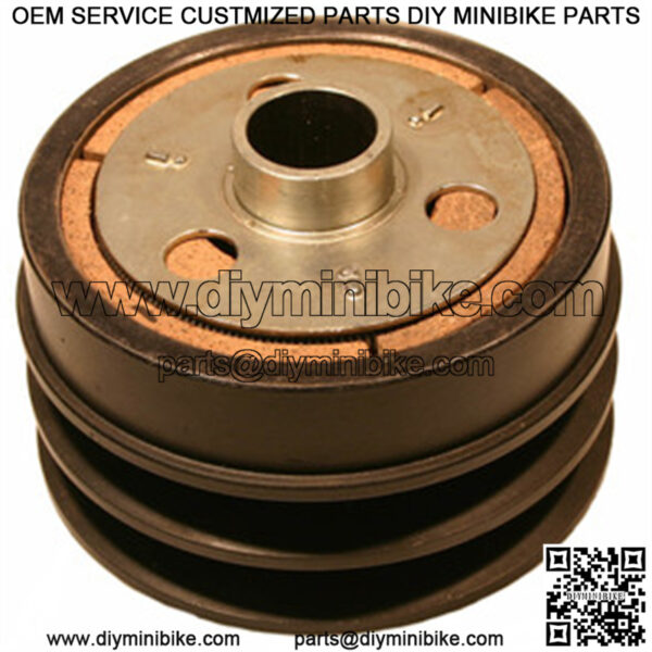 Comet Industrial Cast Iron Double Pulley Centrifugal Clutch. 1" bore, 1/4" integrated key