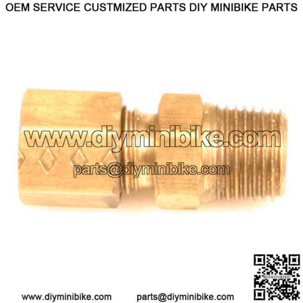 Brass Connector, 3/16" to 1/8" Tube N.P.T.