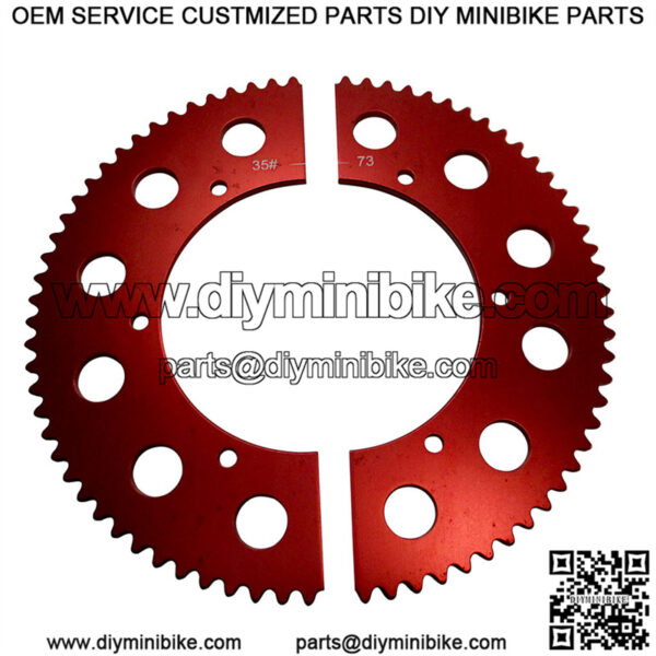 Pit Parts Split Sprocket - 73 Tooth - 35 Chain