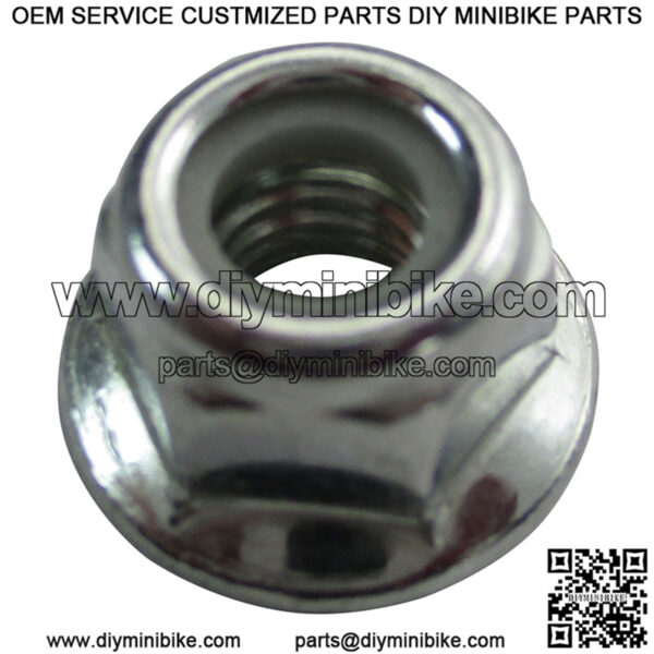 M6 x 1.0 - 9mm tall Nylock Flange Nut