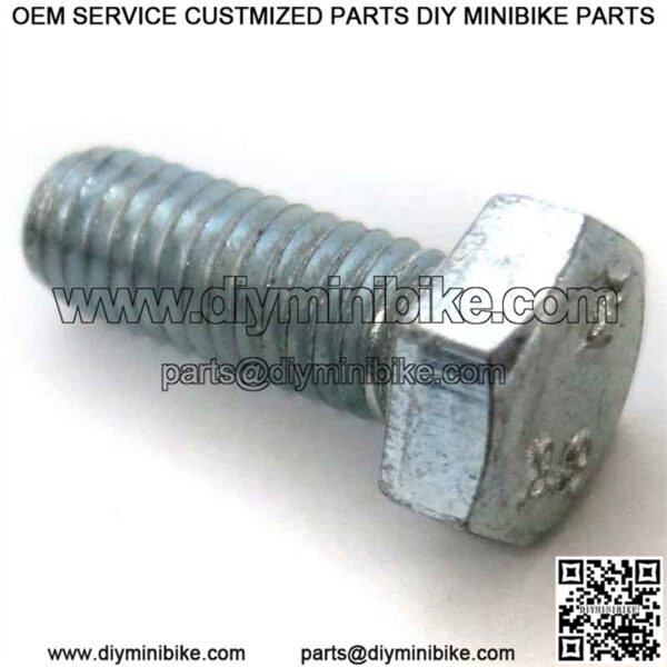 Zinc-Plated Bolt, M6 x 1 mm Thread, 12 mm Long