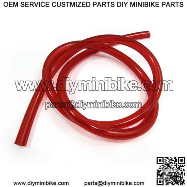 3' Length Of 1/4" ID X 3/8" OD Fuel Line Red Mini Bike Go Kart Mower Drift Trike