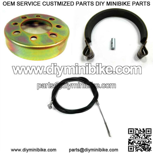 4" Band Brake Drum Kit w/cable Go Karts Mini Bikes Drift Trike