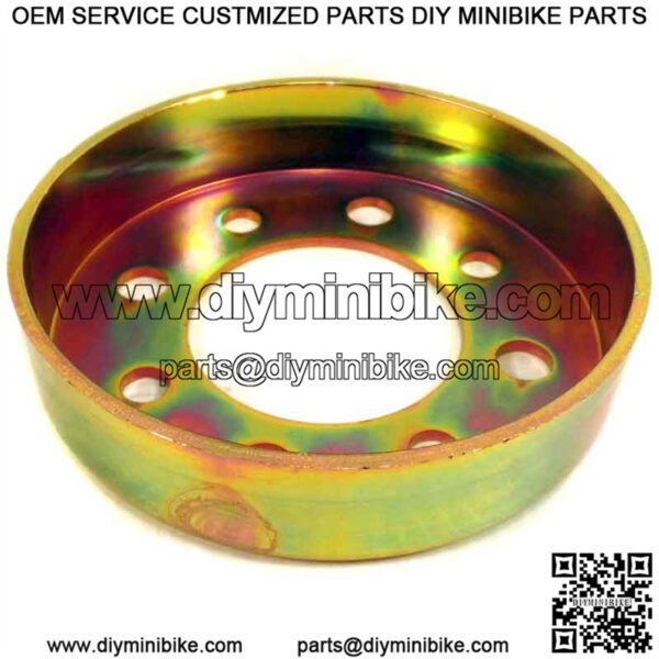 4" Brake Drum, No Flange, 2.875" Bolt Circle, Zinc Plated