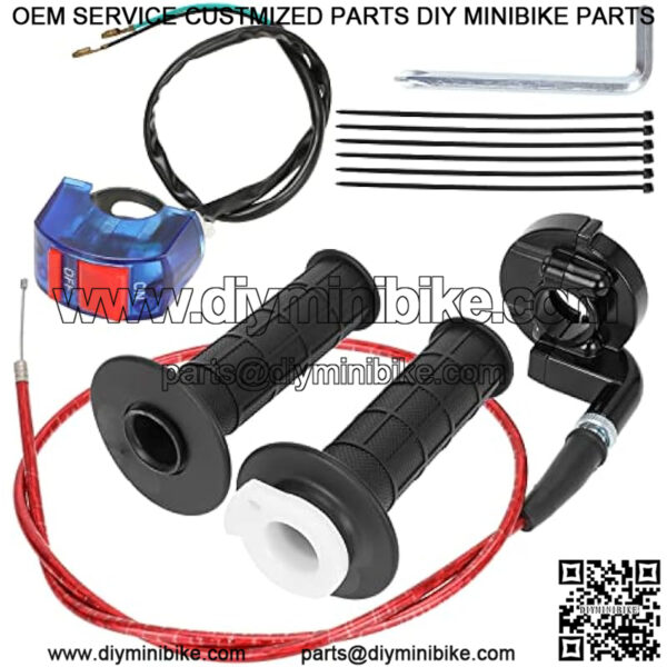 22mm Twist Throttle Accelerator Handle Grip for 79cc 79.5cc 80cc 97cc 196cc 212cc 2.5hp Baja DoodleBug DB30 Warrior Massimo MB200 Motovox MBX10 MBX11 Monster Moto MMB80 Coleman CT200U Mini Bike