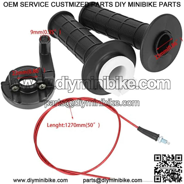 22mm Twist Throttle Accelerator Handle Grip for 79cc 79.5cc 80cc 97cc 196cc 212cc 2.5hp Baja DoodleBug DB30 Warrior Massimo MB200 Motovox MBX10 MBX11 Monster Moto MMB80 Coleman CT200U Mini Bike - Image 2