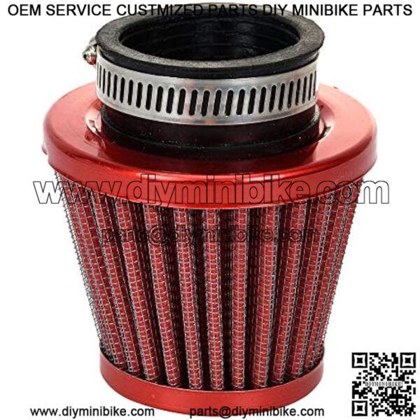 38mm Air Filter Cleaner for Predator 196cc 200cc 212cc 6.5hp GX160 GX200 Coleman CT200U CT200U-EX BT200X KT196 Baja Warrior Heat MB200 MB165 Massimo TrailMaster Mini Bike Go Kart Cart Parts Red - Image 2