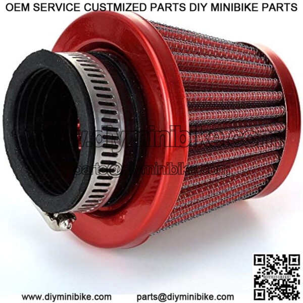 38mm Air Filter Cleaner for Predator 196cc 200cc 212cc 6.5hp GX160 GX200 Coleman CT200U CT200U-EX BT200X KT196 Baja Warrior Heat MB200 MB165 Massimo TrailMaster Mini Bike Go Kart Cart Parts Red - Image 3