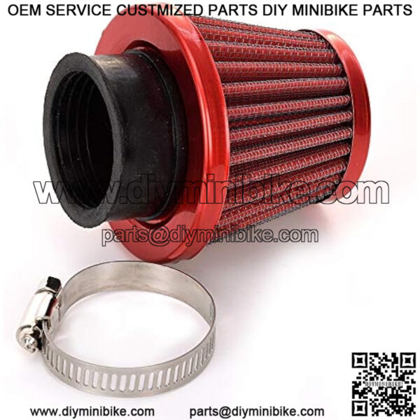 38mm Air Filter Cleaner for Predator 196cc 200cc 212cc 6.5hp GX160 GX200 Coleman CT200U CT200U-EX BT200X KT196 Baja Warrior Heat MB200 MB165 Massimo TrailMaster Mini Bike Go Kart Cart Parts Red - Image 5