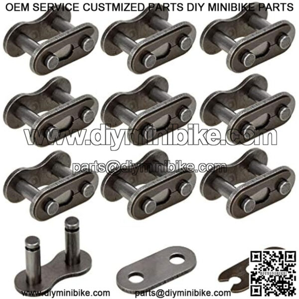 420 Chain Master Roller Connector Links for 90cc 110cc 125cc 150cc Tao Tao Coolster Apollo Pit Dirt Bike ATV Quad 196cc 212cc Coleman CT200U BT200X Baja Warrior MB200 Mini Bike Go Kart Parts - Image 2