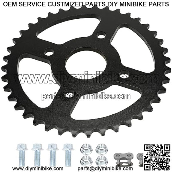 40/41/420 Chain 40T Tooth 40mm Mini Bike Sprocket for Coleman BT200X CT200U CT200U-EX Baja Warrior TrailMaster Massimo MB165 MB200 Predator 212cc 196cc 200cc 6.5hp Powersports Go Kart Parts