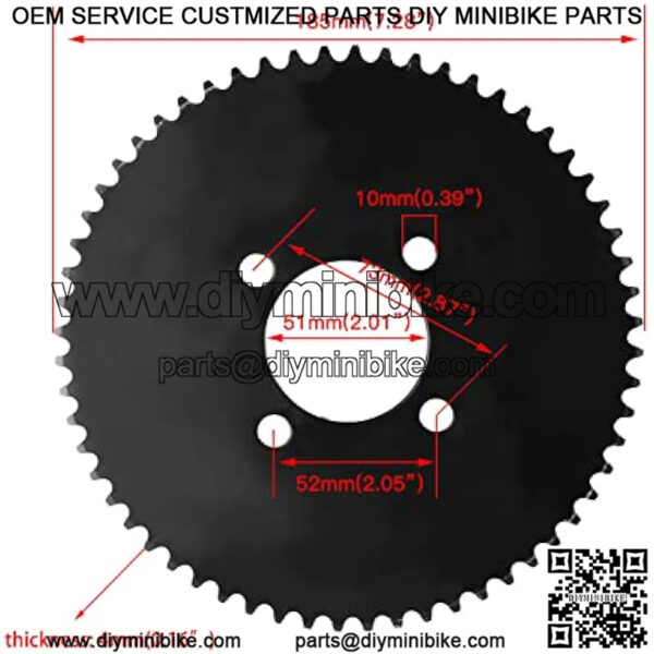 Go Kart 35 Chain Rear Sprocket 60 Tooth with Master Link for Predator 79cc 212cc 420cc 6.5hp 13hp Engine Mini Bike Go Cart Kart Drift Trike ATV Heavy Duty Parts 4 Hole - Image 2