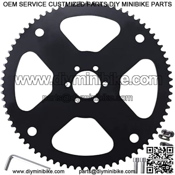 35 Chain 75 Tooth Rear Chain Sprocket cog Compatible with Coleman CT100U Trail Motovox MBX10 MBX11 MM-B80 Classic 1000w Electric Mini Bikes Go Kart Drift Trike Profile 6 Hole