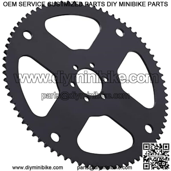 35 Chain 75 Tooth Rear Chain Sprocket cog Compatible with Coleman CT100U Trail Motovox MBX10 MBX11 MM-B80 Classic 1000w Electric Mini Bikes Go Kart Drift Trike Profile 6 Hole - Image 2