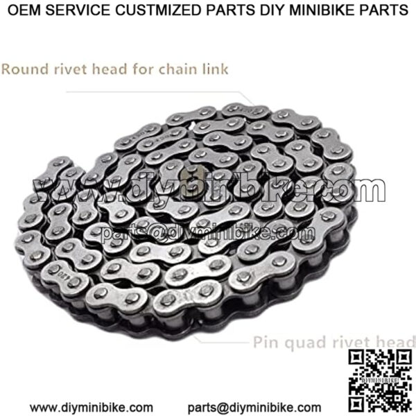 Mini Bike Rear Chain Fits Coleman CT200U CT200U-EX BT200X Mini Bike Chain MB200 MB165 Baja Warrior Heat Mini Baja Motorsports+Chain Adjuster (#420 Chain 90 Link) - Image 4