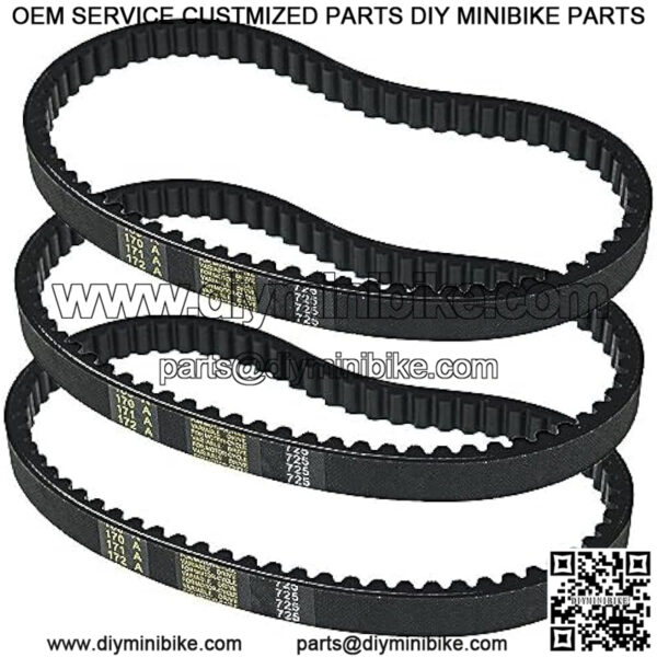 Go Kart Drive Belt 725 Fits for 30 Series Torque Converter 3Pcs/Lot