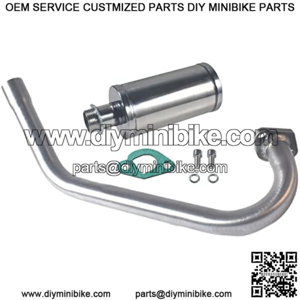 Upgrade Exhaust with Muffler For Coleman Powersports CT200U BT200X CT200u-ex,212cc 196cc/6.5HP Go Kart and Gas Mini Bike