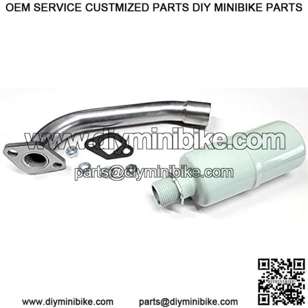 Massimo MB200 Mini Bike Customized Exhaust muffler.