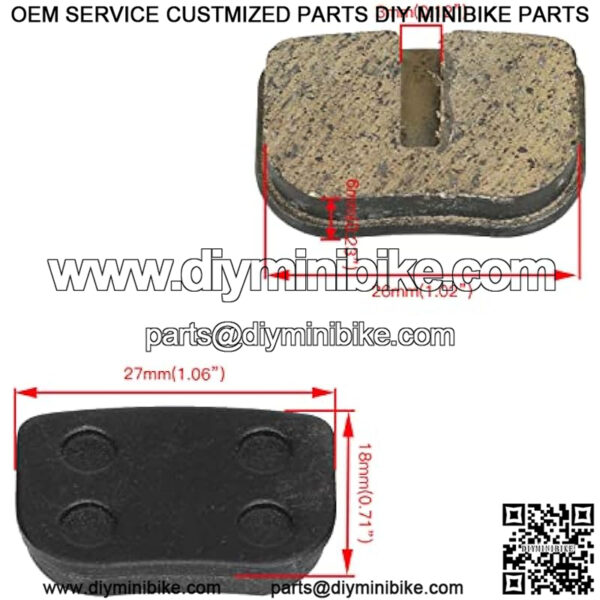 Mini Bike Brake Pads Disc Brake Pads for 79cc 97cc 100cc Coleman CT100U CC100X Baja Doodle Bug DB30 Motovox MBX10 Monster Moto MMB80 MMB105 49cc SYX Moto Mototec Pocket Dirt Bike ATV Parts - Image 2