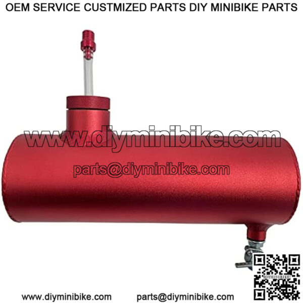 Red Gas Tank Aluminum Cylinder 10" For Coleman Powersports CT200U BT200X CT200u-ex,For Predator 212cc 196cc/6.5HP Go Kart and Gas Mini Bike