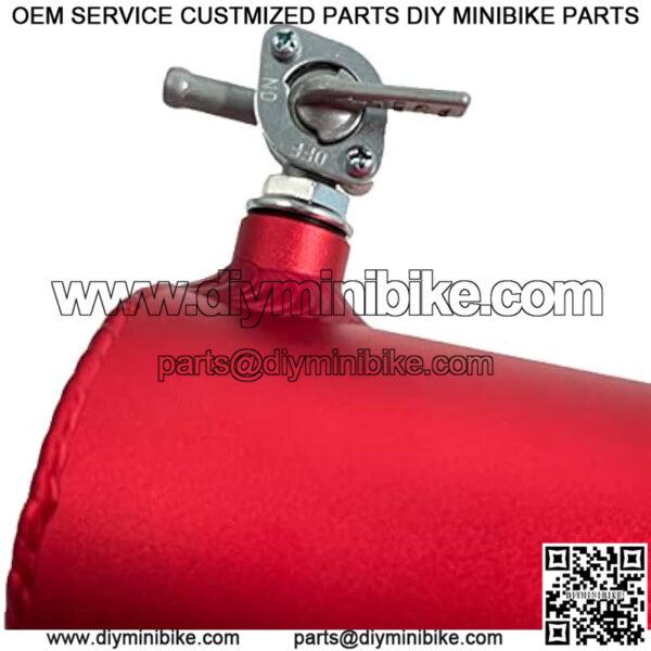 Red Gas Tank Aluminum Cylinder 10" For Coleman Powersports CT200U BT200X CT200u-ex,For Predator 212cc 196cc/6.5HP Go Kart and Gas Mini Bike - Image 2