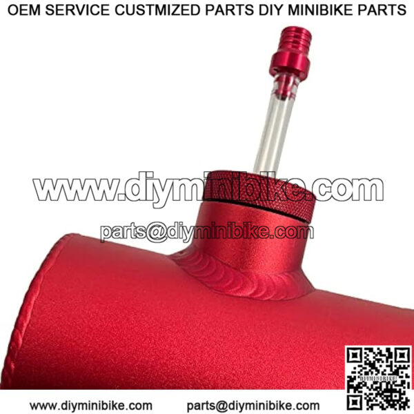 Red Gas Tank Aluminum Cylinder 10" For Coleman Powersports CT200U BT200X CT200u-ex,For Predator 212cc 196cc/6.5HP Go Kart and Gas Mini Bike - Image 3