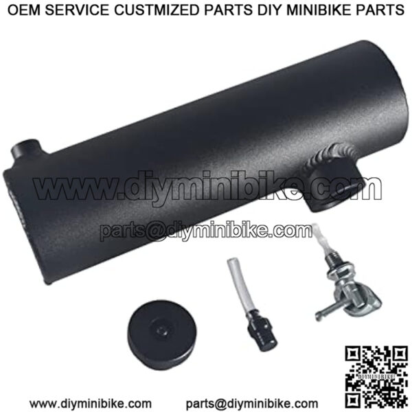 Black Gas Tank Aluminum Cylinder 10" For Coleman Powersports CT200U BT200X CT200u-ex,For Predator 212cc 196cc/6.5HP Go Kart and Gas Mini Bike - Image 2