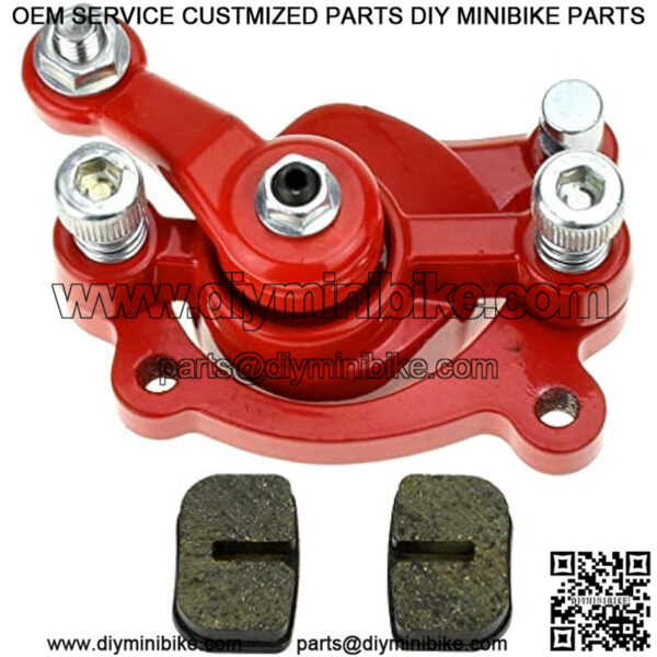 Rear Disc Brake Caliper Pads for 79cc 97cc 100cc 105cc 2.8hp Baja Doodle Bug DB30 Coleman CT100U CC100X Motovox MBX10 MBX11 Monster Mega Moto MM-B80 MM-B105 TrailMaster MB Strom Mini Bike Parts