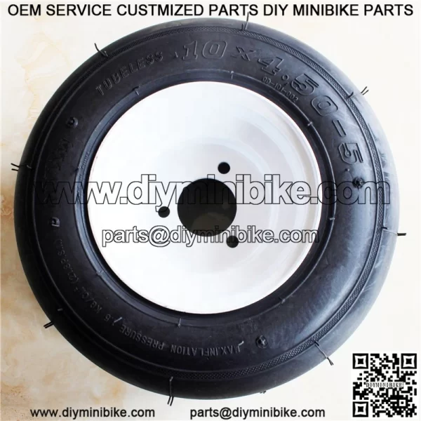 10x4.5-5 tire (tire with white iron rim) - Image 3