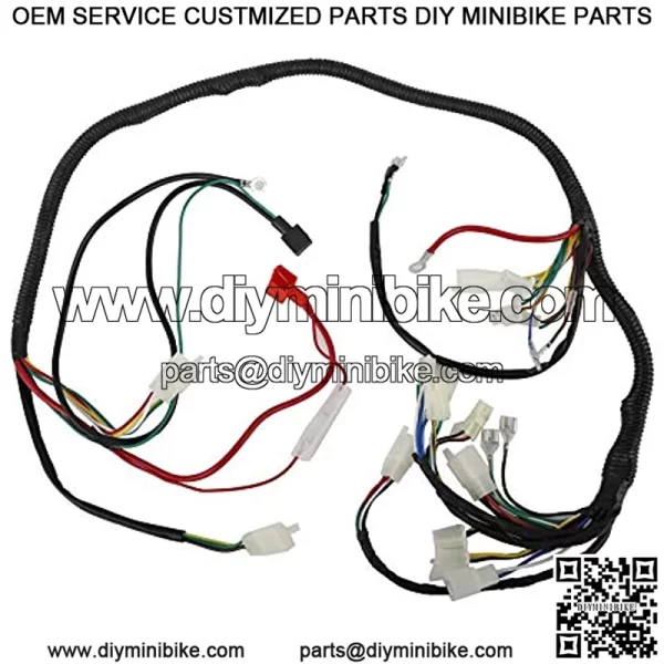 Wiring Harness Loom Kit Electrics Stator Coil CDI Wiring Harness Solenoid Relay Spark Plug for GY6 125cc 150cc ATV Quad GO Kart - Image 4