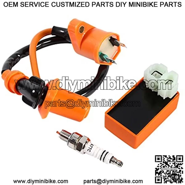 CDI Ignition Coil, Racing CDI Ignition Coil Spark Plug Replace For GY6 50CC 125CC 150CC ATV Scooter