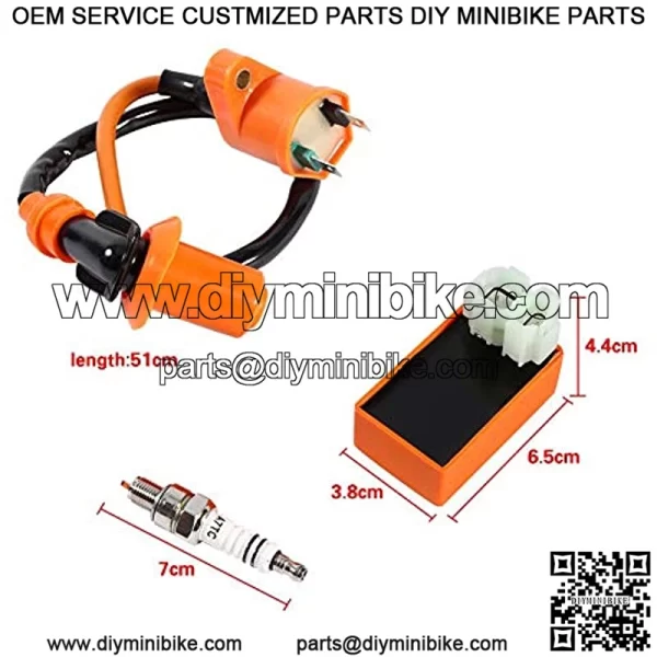 CDI Ignition Coil, Racing CDI Ignition Coil Spark Plug Replace For GY6 50CC 125CC 150CC ATV Scooter - Image 2