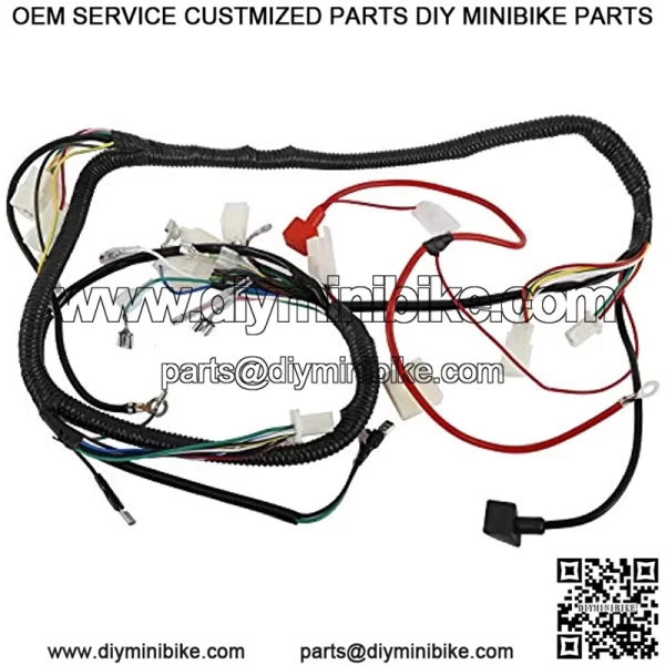 Wiring Harness Kit Complete Electrics Stator Coil CDI Wire Loom Set for 4-Stroke ATV QUAD 150cc-300cc - Image 4