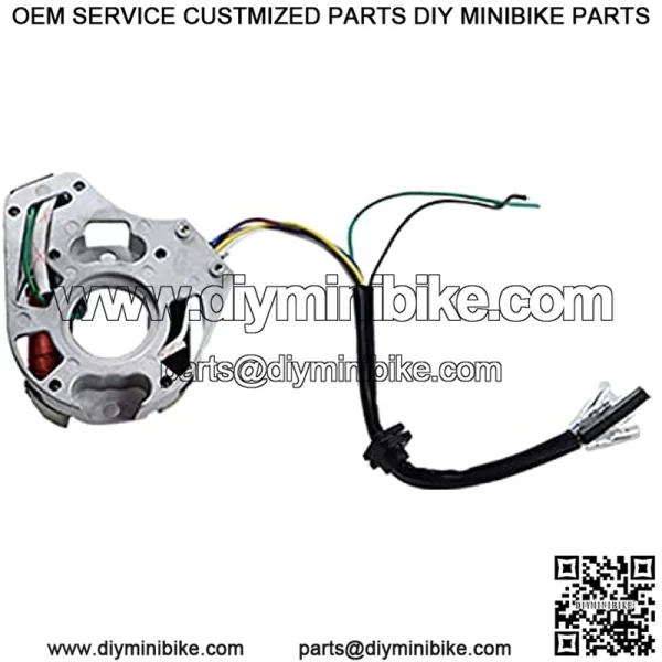 Complete Electrics Stator Coil CDI Wiring Harness Solenoid Relay Spark Plug for 4 Stroke ATV 50cc 70cc 110cc 125cc Pit Quad Dirt Bike Go Kart Scooter Moped Parts Complete Wiring Harness - Image 2