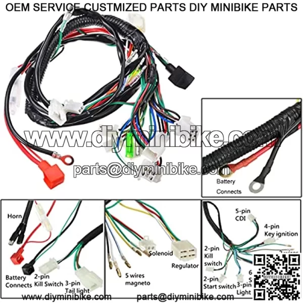 Complete Electrics Stator Coil set Quad Wire Harness Electrics Stator Coil CDI Wiring Harness For GY6 50cc 70cc 90cc 110cc 125cc ATV Quad Pit Dirt Bike Buggy Go Kart - Image 3