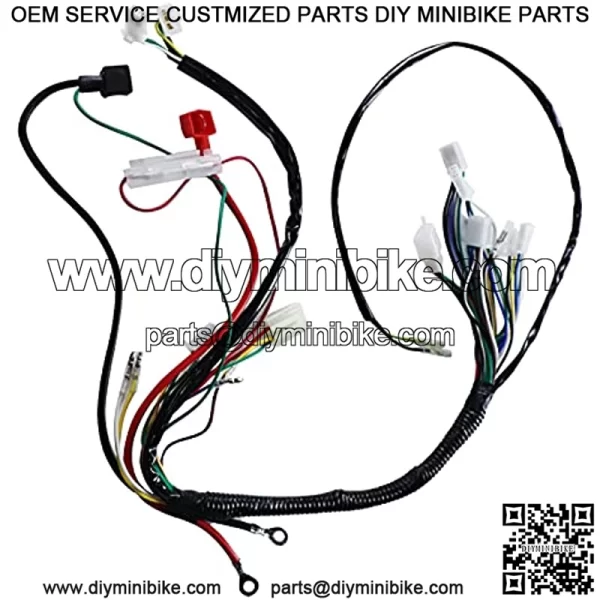 Complete Wiring Harness kit for ATV Quad 4 Four Wheelers 50CC 70CC 110CC 125CC Go Kart Dirt Pit Bikes, with Electrics Stator Coil CDI Wiring Harness Solenoid Relay Spark Plug - Image 2