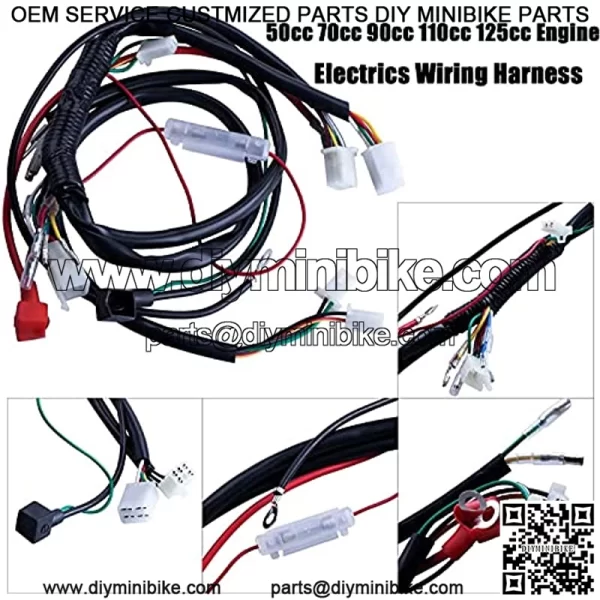 Electrics Stator Coil CDI Wiring Harness for 4 Stroke ATV 50-125CC atv Wiring Harness - Image 2