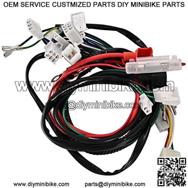 Complete Electrics Stator Coil CDI Wiring Harness Switch lock Ignition Switch Solenoid Relay Spark Plug for 4 Stroke ATV 50cc 70cc 110cc 125cc Pit Quad Dirt Bike Go Kart - Image 3