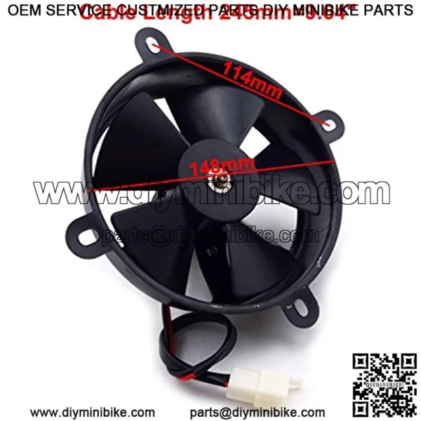 12V 6" Radiator Cooling Fan for ATV Quad UTV Go Kart Buggy Taotao Coolster 200cc 250cc - Image 2