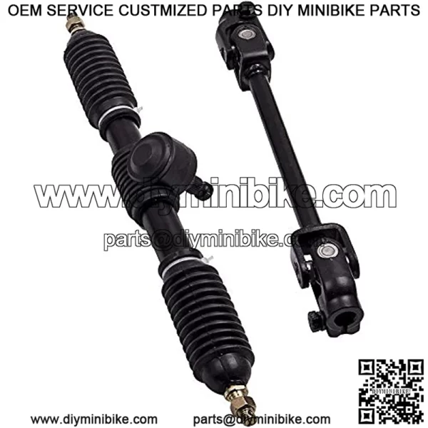 300mm Steering Wheel Assembly & Adjustable Steering Shaft & Tie Rod Gear Rack and Pinion for 110cc Go Kart - Image 2