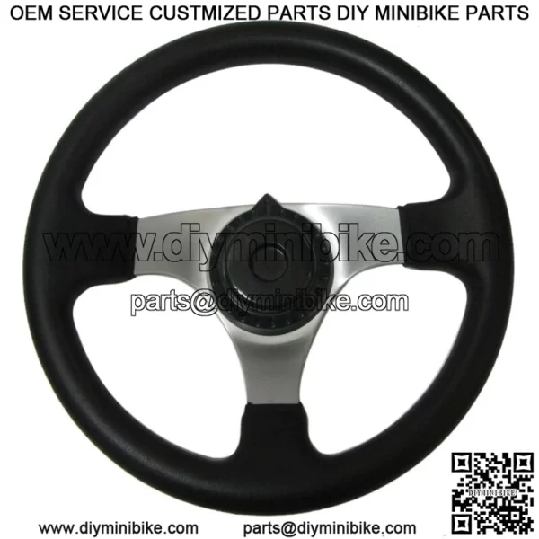 12" Steering Wheel w/ Cap for Go Kart ASW Carter Hammerhead Trailmaster Parts