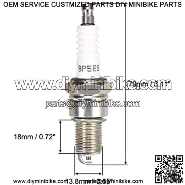 BP5ES Spark Plug for Generator Tractor Go Kart Minibike - Image 2