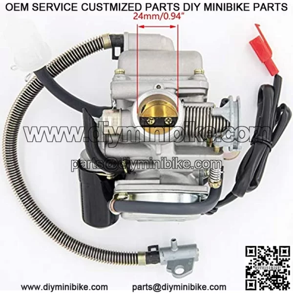 GY6(150cc) Carburetor for 150cc 125cc 152QMJ 157QMJ 4 Stroke Engines Electric Choke Motorcycle Scooter  - GY6 150cc Carburetor 24mm PD24J Carb