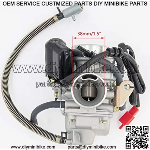 GY6(150cc) Carburetor for 150cc 125cc 152QMJ 157QMJ 4 Stroke Engines Electric Choke Motorcycle Scooter  - GY6 150cc Carburetor 24mm PD24J Carb - Image 2