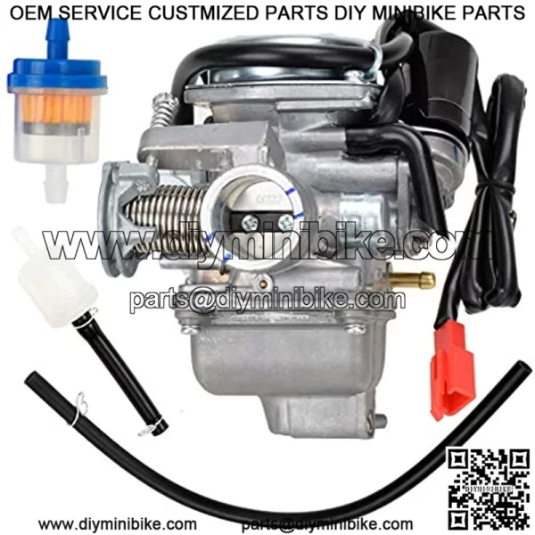 150cc Carburetor PD24J Carb for GY6 4 Stroke Twister 150 Go Kart Motorcycle Scooter 152QMJ 157QMI Eagle Panterra Kymco 4 Wheeler Dune Buggy Moped Scooter Parts