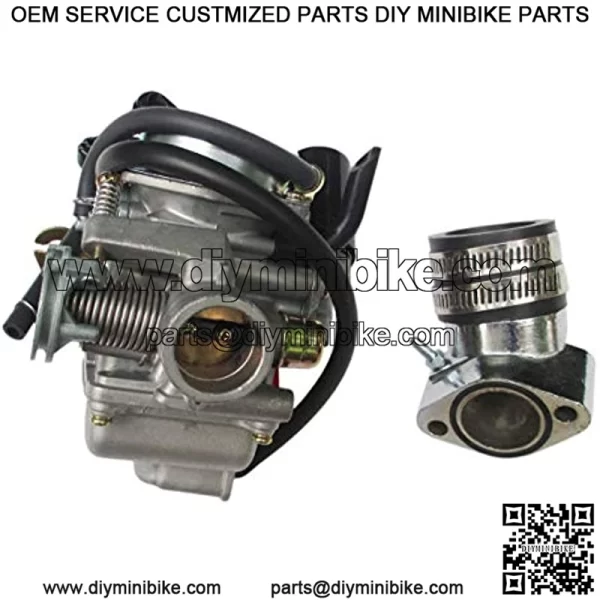 High Performance Racing Race for GY6 150cc 150 24mm Carburetor with 30mm Intake Manifold Pipe Carb - Image 2