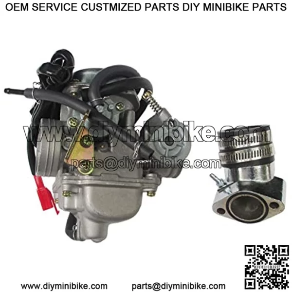 High Performance Racing Race for GY6 150cc 150 24mm Carburetor with 30mm Intake Manifold Pipe Carb - Image 3